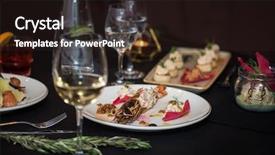  Presentation with restaurant - Colorful slide deck enhanced with crawfish boil - lagustine tartare tasty restaurant dish backdrop and a wine colored foreground