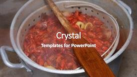  Presentation with louisiana - Audience pleasing slide deck consisting of crawfish from a louisiana cookout backdrop and a  colored foreground