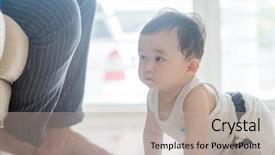  Presentation with baby - Audience pleasing presentation consisting of months old baby boy crawling backdrop and a light gray colored foreground