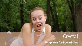  Presentation with data science journals series - Beautiful presentation theme featuring pink long stem rose backdrop and a white colored foreground.