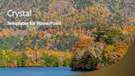  Presentation with maroon bells and maroon lake - Slide deck enhanced with cray - yuno lake in nikko background and a  colored foreground