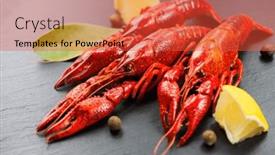  Presentation with slate - Slide deck having crayfish-clawfish-crawfish-closeup-red background and a red colored foreground