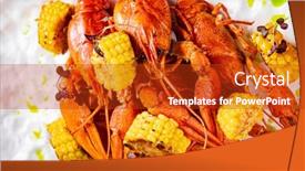  Presentation with rustic - Presentation theme enhanced with crayfish-red-boiled-crawfishes background and a crimson colored foreground