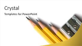  Presentation with crayon - Cool new presentation design with crayon art - pencil backdrop and a white colored foreground