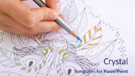  Presentation with anti stress - Presentation theme enhanced with crayon in adult anti background and a  colored foreground