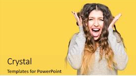  Presentation with dress for success - Beautiful slide deck featuring crazy and amazed for success backdrop and a yellow colored foreground