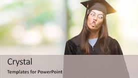  Presentation with hispanic - Slide set with crazy and comical gesture funny background and a  colored foreground