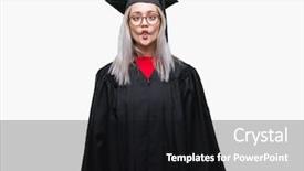  Presentation with comic face - Amazing theme having crazy and comical gesture funny backdrop and a  colored foreground