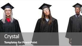  Presentation with people collage - Cool new PPT theme with crazy and comical gesture funny backdrop and a  colored foreground