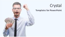  Presentation with salary - Slides with crazy and yelling with raise background and a sky blue colored foreground