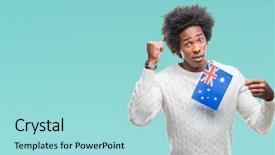  Presentation with american history old flag - Slides consisting of crazy and yelling with raise background and a  colored foreground