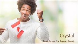  Presentation with canada flag - Theme featuring crazy and yelling with raise background and a  colored foreground