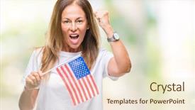  Presentation with middle america - Audience pleasing presentation theme consisting of crazy and yelling with raise backdrop and a  colored foreground