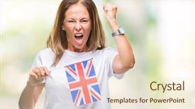  Presentation with united kingdom - Cool new presentation with crazy and yelling with raise backdrop and a cream colored foreground