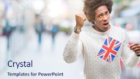  Presentation with american flag - Audience pleasing slide deck consisting of crazy and yelling with raise backdrop and a  colored foreground