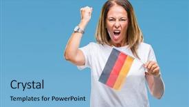  Presentation with anger - Colorful slide deck enhanced with crazy and yelling with raise backdrop and a  colored foreground