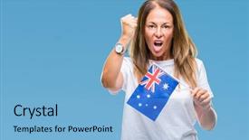  Presentation with anger - PPT theme consisting of crazy and yelling with raise background and a  colored foreground