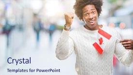  Presentation with canada flag - Slides with crazy and yelling with raise background and a  colored foreground