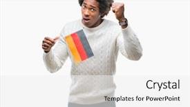  Presentation with afro - Amazing presentation theme having crazy and yelling with raise backdrop and a white colored foreground