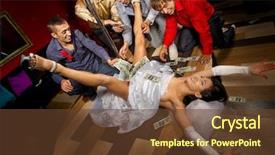  Presentation with bachelor - Slides having bachelor's party in strip background and a tawny brown colored foreground