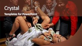  Presentation with bachelor - Amazing presentation design having bachelor's party in strip backdrop and a tawny brown colored foreground