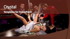  Presentation with bachelor - Audience pleasing presentation theme consisting of bachelor's party in strip backdrop and a  colored foreground