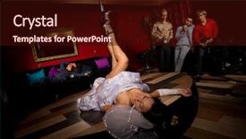  Presentation with bachelor - Presentation design having bachelor's party in strip background and a  colored foreground