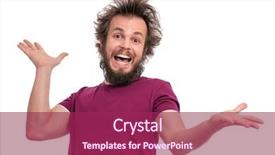  Presentation with haircut - Amazing PPT theme having crazy bearded man with funny backdrop and a violet colored foreground