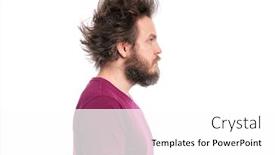  Presentation with crazy - PPT layouts enhanced with crazy-bearded-man-with-funny background and a white colored foreground