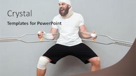  Presentation with crazy - Presentation enhanced with crazy-bearded-young-man-holding background and a light gray colored foreground