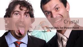  Presentation with psychiatrist - PPT theme having crazy businessteam and psychiatrist background and a coral colored foreground