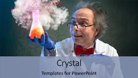  Presentation with professor - Slides enhanced with crazy chemistry professor carried experiment background and a light blue colored foreground