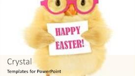  Presentation with chick - Presentation theme featuring crazy-chick-funny-with-pink background and a blonde colored foreground