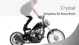  Presentation with crazy - Slide set enhanced with crazy-daredevil-biker-riding background and a white colored foreground