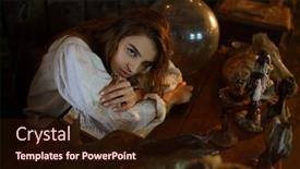  Presentation with crazy - Theme having crazy-demonic-woman-sitting background and a wine colored foreground