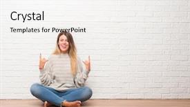  Presentation with rock wall - Slides consisting of crazy expression doing rock background and a white colored foreground