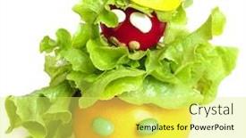  Presentation with crazy - Cool new PPT layouts with crazy-fruits-and-vegetables backdrop and a yellow colored foreground