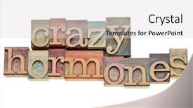  Presentation with hormone - Audience pleasing PPT theme consisting of crazy hormones - isolated words backdrop and a light gray colored foreground