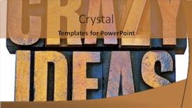  Presentation with creativity - PPT theme having crazy-ideas-creativity-concept-isolated background and a gold colored foreground