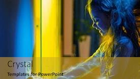  Presentation with crazy - Amazing presentation design having crazy-little-kid-playing backdrop and a gold colored foreground