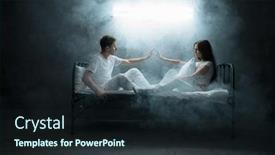  Presentation with crazy - PPT theme consisting of crazy-man-and-woman background and a wine colored foreground