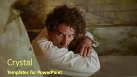  Presentation with crazy - Presentation enhanced with crazy-man-hiding-in-bathtub and a tawny brown colored foreground