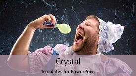  Presentation with crazy - Audience pleasing theme consisting of crazy man sucking a pacifier backdrop and a  colored foreground