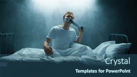  Presentation with crazy - Slide deck consisting of crazy-man-taped-his-mouth background and a ocean colored foreground