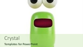  Presentation with alien - Presentation enhanced with crazy-monster-alien-with-popping background and a mint green colored foreground