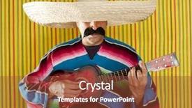  Presentation with mexico - Cool new PPT theme with crazy people - mexican man serape poncho sombrero backdrop and a tawny brown colored foreground