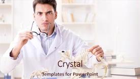  Presentation with funny animal - Colorful slide deck enhanced with crazy student doctor studying animal backdrop and a lemonade colored foreground