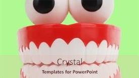  Presentation with crazy - PPT theme enhanced with crazy-teeth-jaws-with-eyes background and a lemonade colored foreground