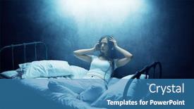  Presentation with psychedelic - Amazing PPT theme having crazy-woman-listens-to-music backdrop and a teal colored foreground