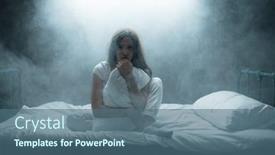  Presentation with psychedelic - Cool new slides with crazy-woman-with-pillow backdrop and a ocean colored foreground